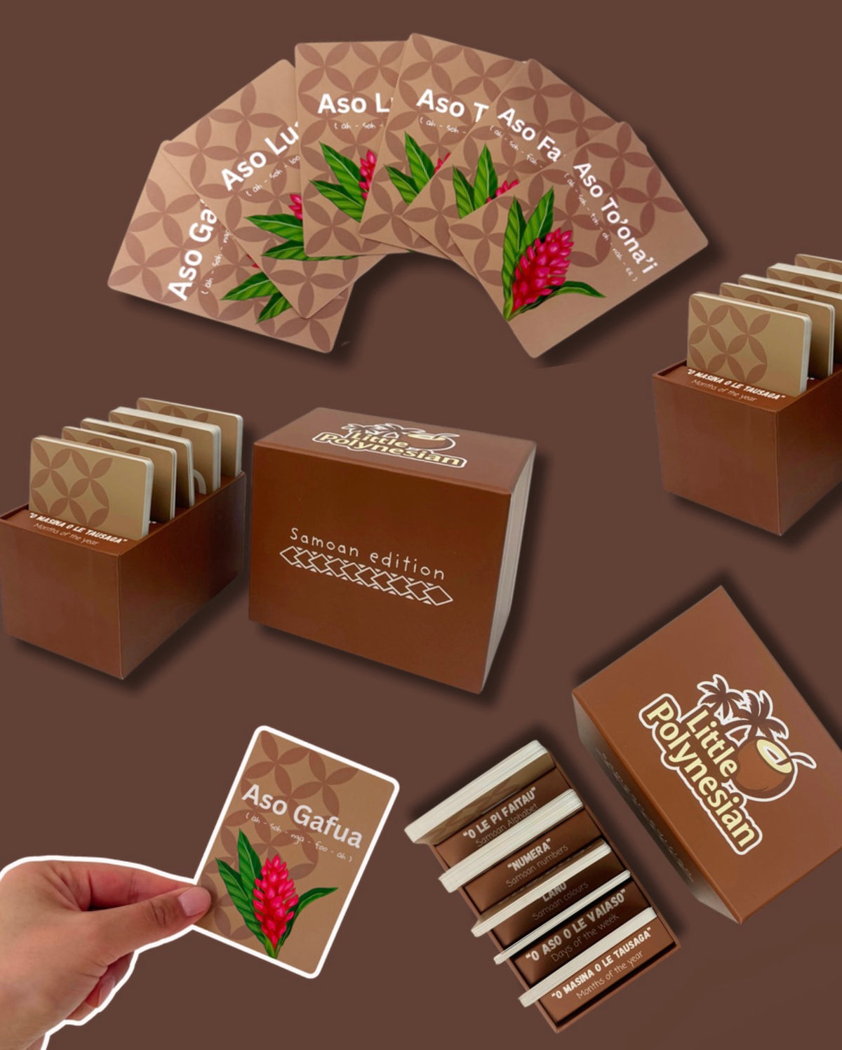 Samoan 5-in-1 “Basics set” Language learning cards